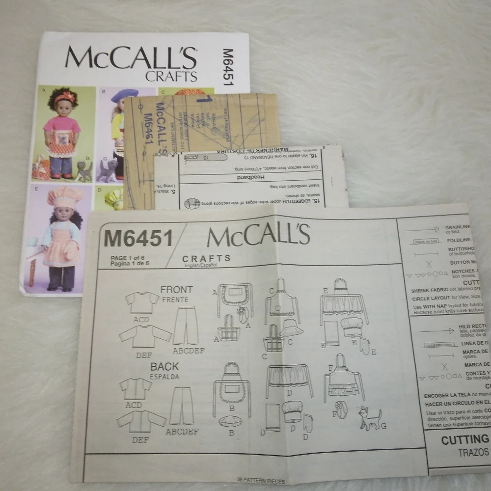 McCall's M6451 Aprons Hats Tops Pants Accessories and a KITTY